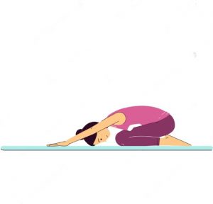 Child’s Pose for back pain relief